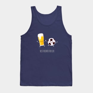 Beer and Soccer Best Friends Tank Top